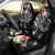 Fiji Polynesian Car Seat Covers - Summer Plumeria (Black) Universal Fit Black - Polynesian Pride
