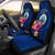 Federated States of Micronesia Car Seat Covers - Floral With Seal Blue Universal Fit Blue - Polynesian Pride