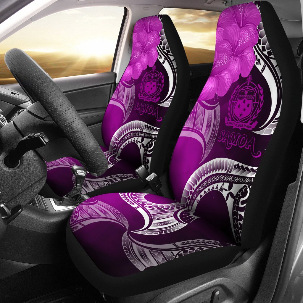 Samoa Car Seat Covers - Samoa Seal Wave Style (Pink) Universal Fit Pink - Polynesian Pride