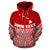 Hawaii Polynesian Custom Zip up Hoodie Red Pride Map and Seal - Polynesian Pride