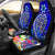 Polynesian Car Seat Covers - Turtle Plumeria Blue Color Universal Fit Blue - Polynesian Pride