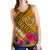 Hawaii Women's Racerback Tank - Kanaka Maoli With Hibiscus On Polynesian Patterns (YELLOW) - Polynesian Pride