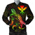 Hawaii Polynesian Men's Bomber Jacket - Turtle With Blooming Hibiscus Reggae Reggae - Polynesian Pride