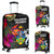 Solomon Islands Luggage Covers - Polynesian Hibiscus Pattern Black - Polynesian Pride