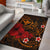 Polynesian Hawaii Kanaka Maoli Area Rug - Humpback Whale with Hibiscus (Golden) Golden - Polynesian Pride