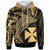 Wallis and Futuna Hoodie Humpback Whale & Coat of Arms Gold Unisex Gold - Polynesian Pride