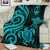 Guam Polynesian Premium Blanket - Turquoise Tentacle Turtle - Polynesian Pride