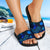 Northern Mariana Islands Slide Sandals - Turtle Hibiscus Pattern Blue - Polynesian Pride