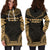 Kanaka Maoli Women's Hoodie Dress - Polynesian Gold Chief - Polynesian Pride