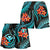 Polynesian Hawaii Women Shorts - Turquoise Plumeria Women TURQUOISE - Polynesian Pride