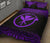 Hawaii Quilt Bed Set - Kanaka Maoli Polynesian Tattoo Black Fog Style Purple Version - Polynesian Pride