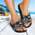 Samoa Sandals - Turtle Hibiscus Pattern Black - Polynesian Pride