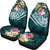 Tahiti Polynesian Car Seat Covers - Summer Plumeria (Turquoise) - Polynesian Pride