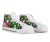 Cook Islands High Top Shoes White - Turtle Plumeria Banana Leaf - Polynesian Pride