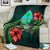 Guam Polynesian Premium Blanket - Green Turtle Hibiscus - Polynesian Pride