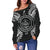 Palau Polynesian Shoulder Sweater Map Black - Polynesian Pride