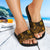 Tuvalu Sandals - Turtle Hibiscus Pattern Gold - Polynesian Pride