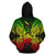 New Caledonia Polynesian All Over Zip up Hoodie Map Reggae - Polynesian Pride