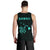 Hawaii Kakau Polynesian Turtle Map Men's Tank Top - Turquoise - Polynesian Pride