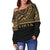 Chuuk Women's Off Shoulder Sweater - Gold Version - Polynesian Pride