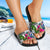 Northern Mariana Islands Slide Sandals - Turtle Plumeria Banana Leaf - Polynesian Pride