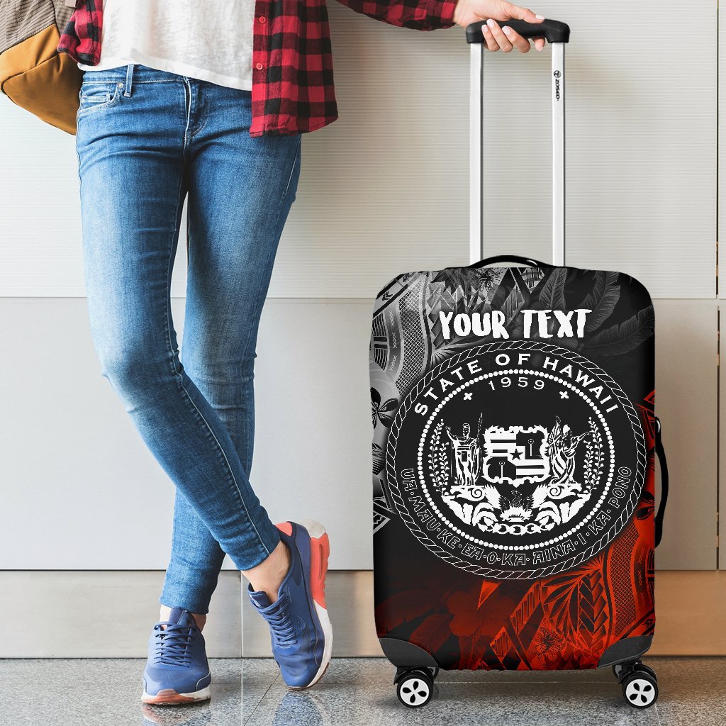 Polynesian Hawaii Personalised Luggage - Vintage Polynesian Style Black - Polynesian Pride