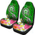 Samoa Car Seat Covers - Turtle Plumeria (Green) - Polynesian Pride