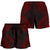 Kanaka Maoli Women's Shorts - Polynesian Chief Red Version - Polynesian Pride