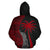 Tonga Polynesian Custom Zip up Hoodie Coconut Red - Polynesian Pride