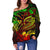 Hawaii Polynesian Women's Off Shoulder Sweater - Kanaka Maoli Reggae Shark Polynesian Tattoo - Polynesian Pride