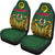 Vanuatu Car Seat Covers - Vanuatu Flag Coat Of Arms Premium - A7 Universal Fit Green and Yellow - Polynesian Pride