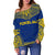 Tokelau Flag Polynesian Chief Women's Off Shoulder Sweater - Polynesian Pride