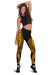 New Caledonia Women Leggings Polynesian Pattern Gold - Polynesian Pride