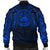 American Samoa Spirit Men's Bomber Jacket (Blue) - Polynesian Pride