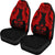 Fiji Polynesian Car Seat Covers Pride Seal And Hibiscus Red - Polynesian Pride