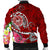 Tahiti Custom Personalised Men's Bomber Jacket - Turtle Plumeria (Red) - Polynesian Pride