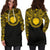 Northern Mariana Islands Women Hoodie Dress - Northern Mariana Islands Coat Of Arms Polynesian Gold Black - Polynesian Pride