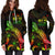 Fiji Polynesian Hoodie Dress - Turtle With Blooming Hibiscus Reggae - Polynesian Pride