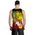 Polynesian Hawaii Men's Tank Top - Kanaka Maoli Humpback Whale with Tropical Flowers (Yellow) - Polynesian Pride