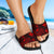 Polynesian Hawaii Sandals - Turtle Hibiscus Pattern Red - Polynesian Pride