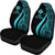 Wallis And Futuna Car Seat Covers - Turquoise Polynesian Tentacle Tribal Pattern - Polynesian Pride