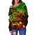 American Samoa Polynesian Women's Off Shoulder Sweater - Reggae Shark Polynesian Tattoo - Polynesian Pride