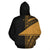 Tokelau Polynesian ll Over Custom Hoodie Gold Line - Polynesian Pride