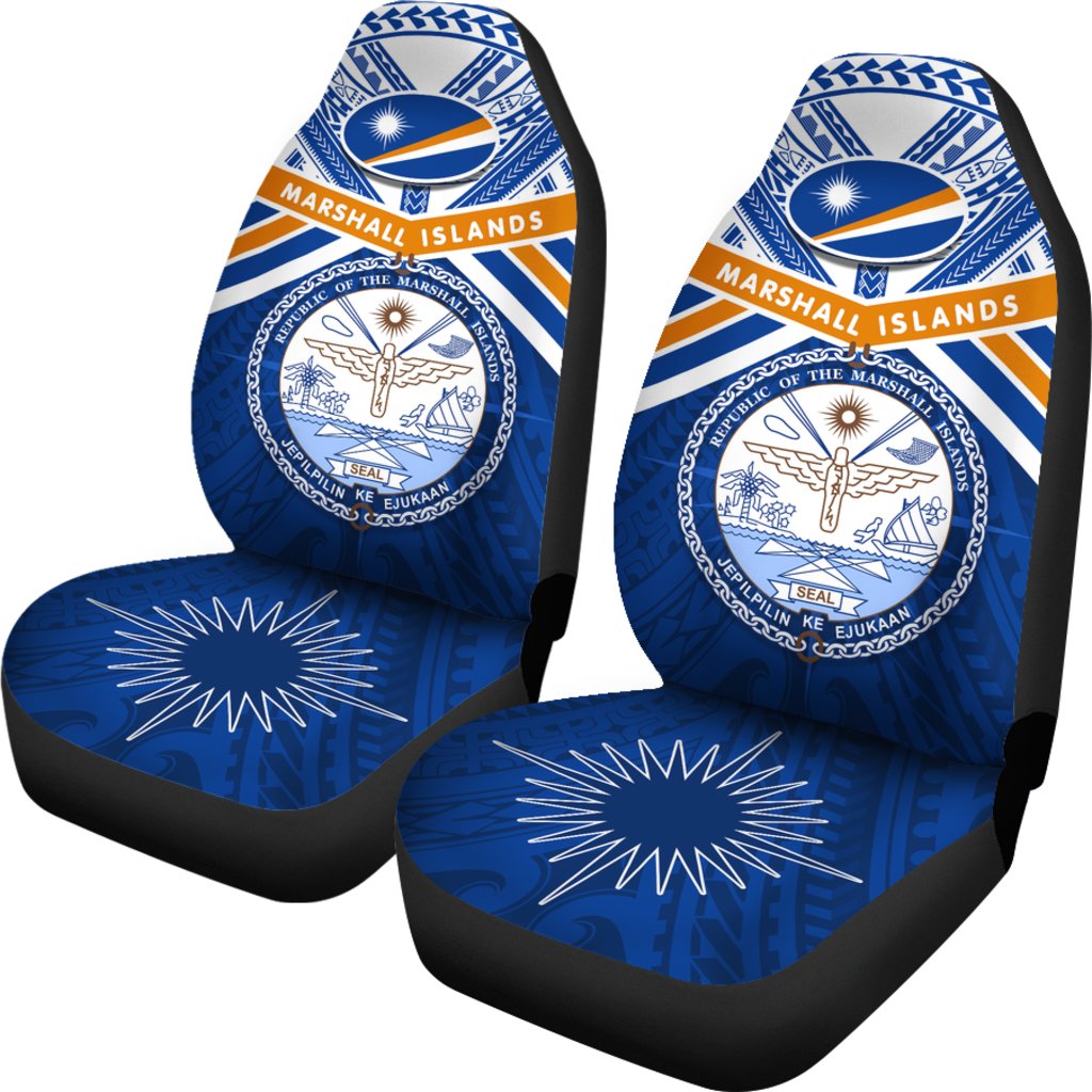 Marshall Islands Rugby Car Seat Covers Forever Universal Fit Blue - Polynesian Pride