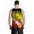 Samoa Men's Tank Top - Humpback Whale with Tropical Flowers (Yellow) - Polynesian Pride