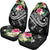 Papua New Guinea Polynesian Car Seat Covers - Summer Plumeria (Black) - Polynesian Pride