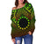 Polynesian Cook Islands Personalised Women's Off Shoulder Sweater - Reggae Vintage Polynesian Patterns - Polynesian Pride