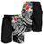 Polynesian Hawaii Men's Shorts - Summer Plumeria (Black) - Polynesian Pride