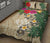 Kosrae Polynesian Quilt Bed Set - Hibiscus Turtle Tattoo Beige - Polynesian Pride