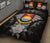 Kiribati Polynesian Quilt Bed Set Hibiscus Gray - Polynesian Pride